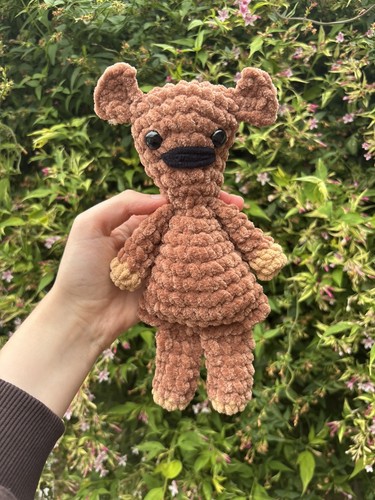 Handmade crochet bean teddy - handmade,