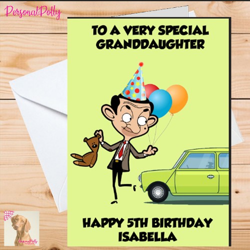 Personalised bean card - personalised, mr